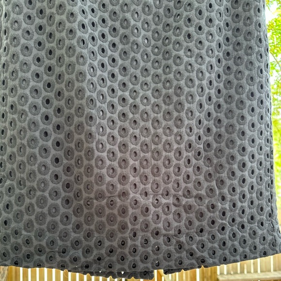 J. Crew NWT Eyelet Crochet Navy Dark Blue Pencil Shirt size 10 - Picture 11 of 16